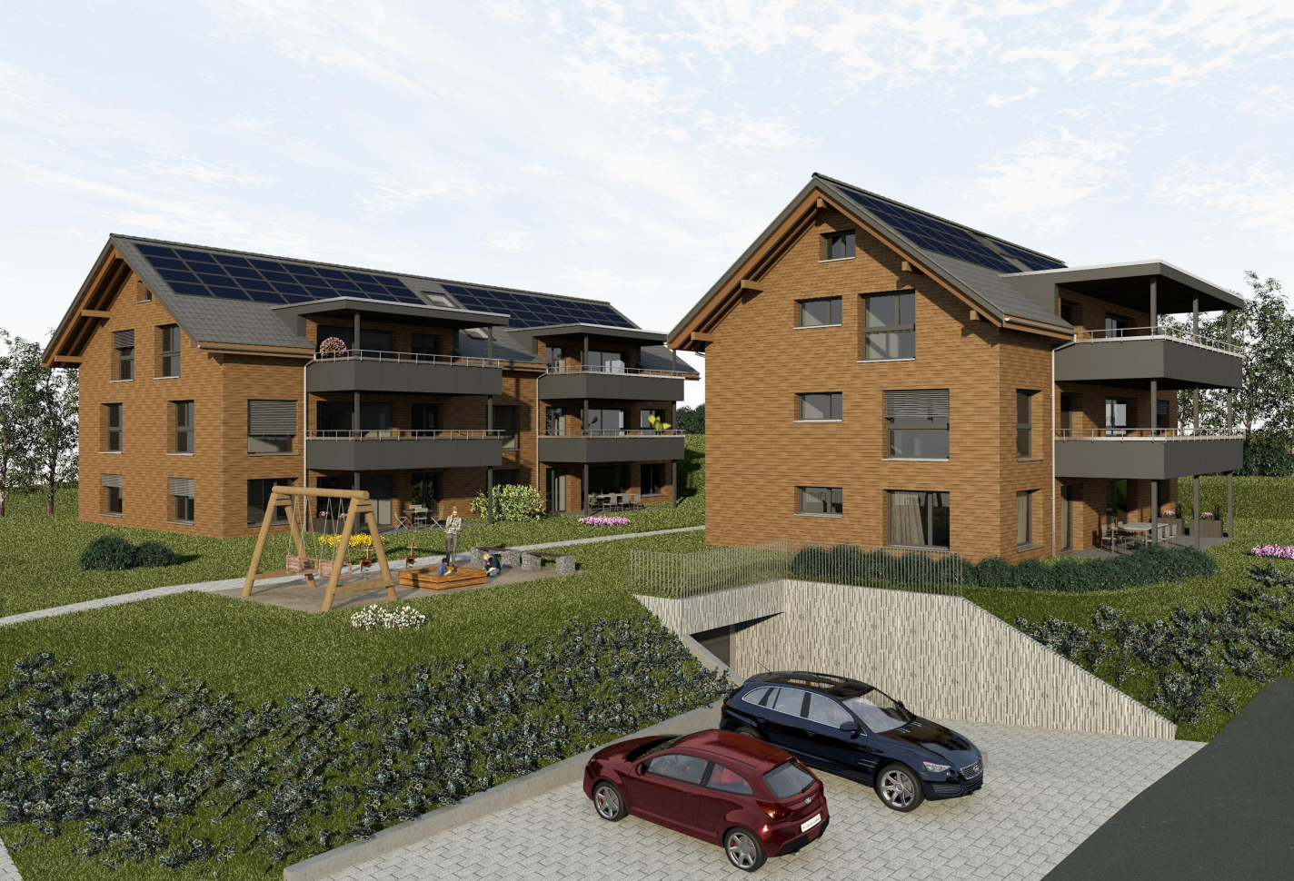 Neubau von zwei Mehrfamilienhäusern - Wiggengut