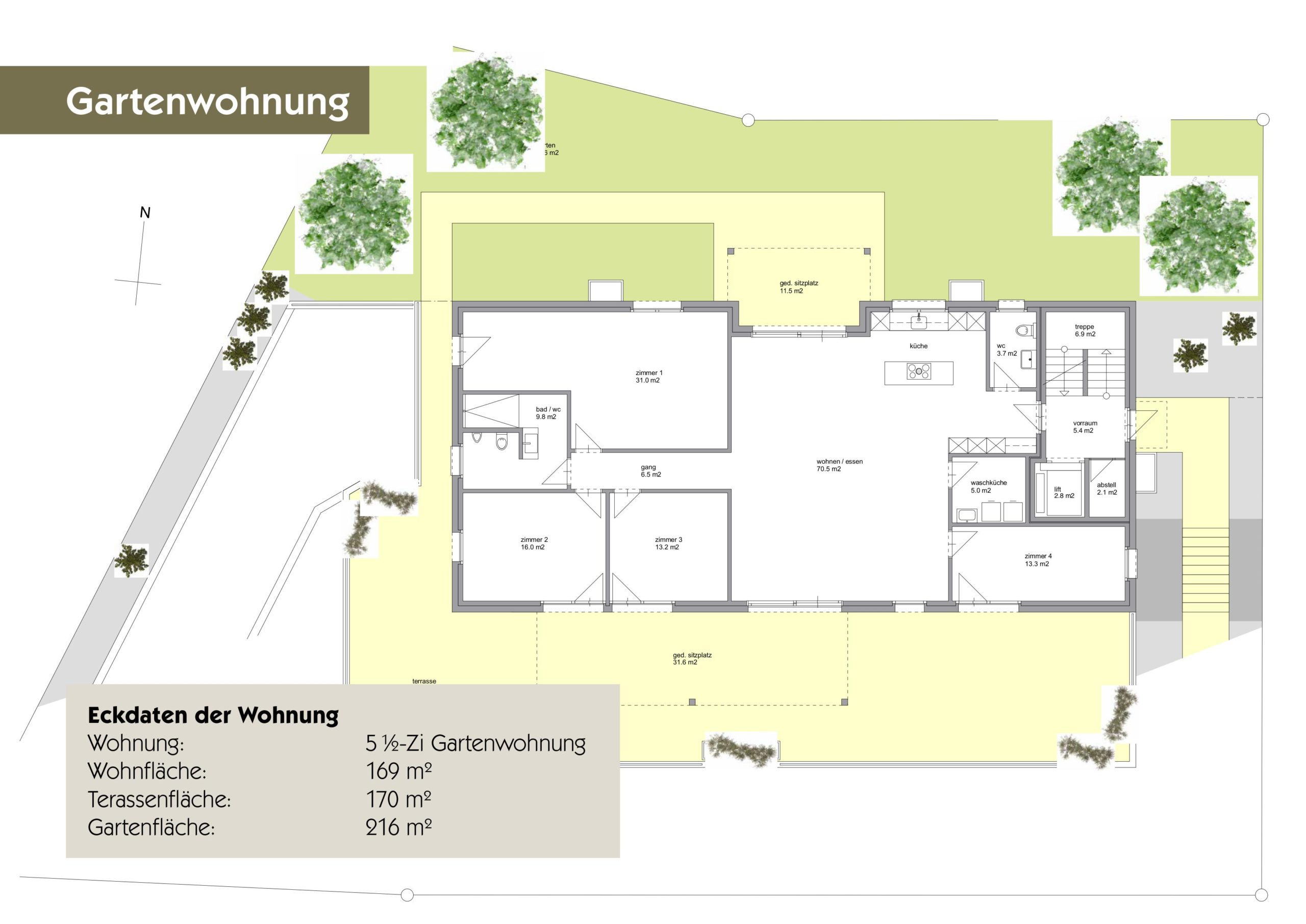 Neubau 5.5-Zimmer-Garten-Wohnung - Gartenwohnung