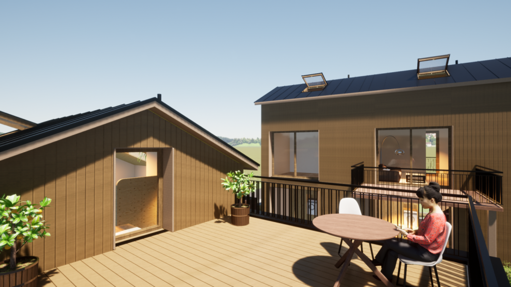 ModularGreen – Neues kosteneffizientes Wohnkonzept - Haus D - Terrasse