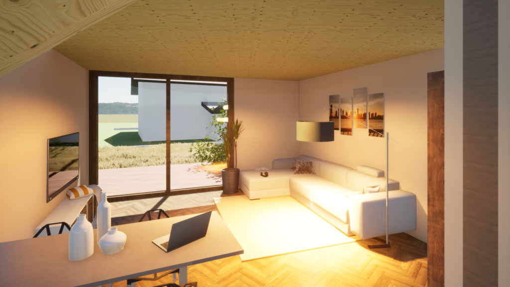 ModularGreen – Neues kosteneffizientes Wohnkonzept - Haus D - Wohnen und Essen 1