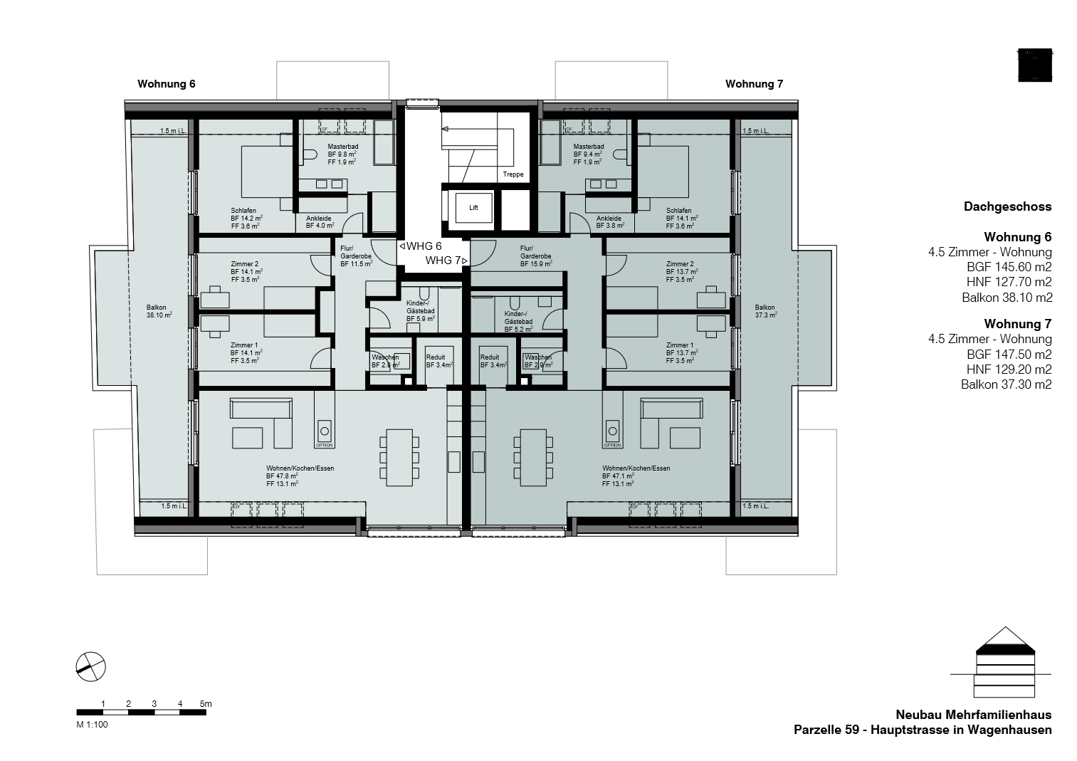 Neubau 4.5 Zimmer-Wohnung 2. OG - 2.OG