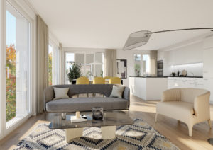 Innenraumvisualisierung-moderne-Wohnung-Möbeldesign