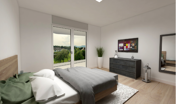 grosszügige 5.5 Zimmer-Gartenwohnung - Schlafzimmer Murgenthal
