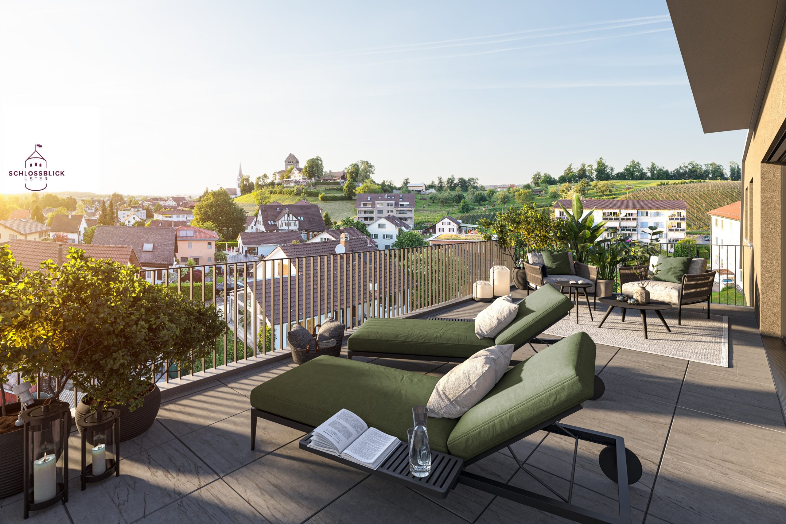 Terrasse West Attika 301 mit Logo 2