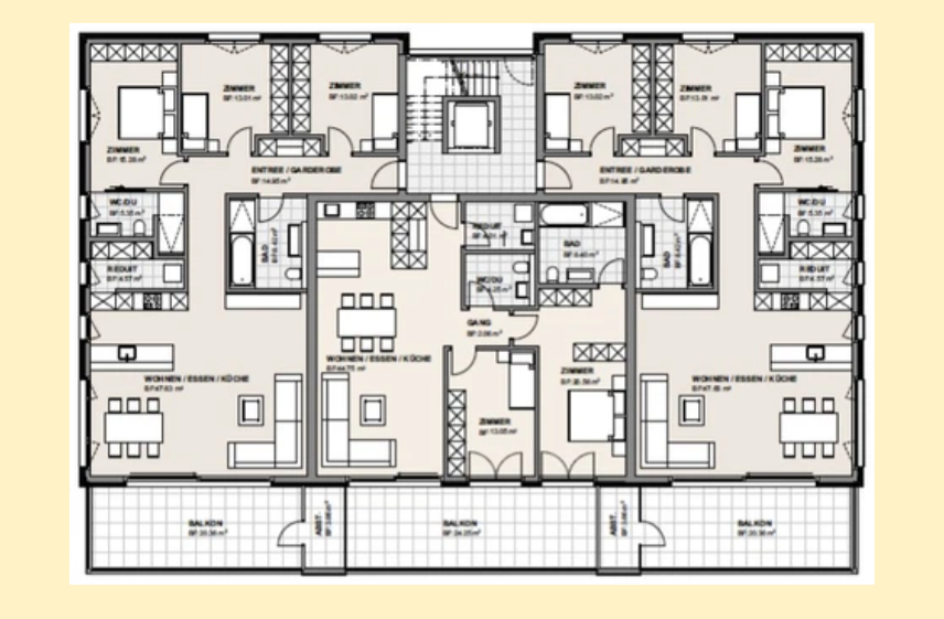 helle 3.5 Zimmer-Wohnung - Aarburg, Krone-Park, Haus 2, OG 1-3