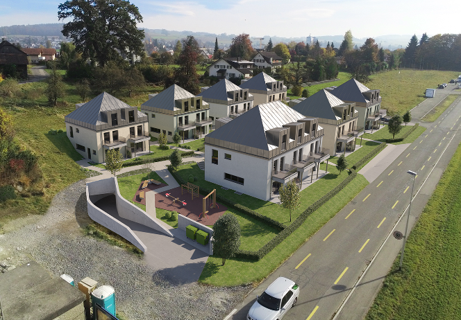 Neubau 6 Doppeleinfamilienhäuser und Reihenhaus - Pfeffikon, Hausmattenstrasse 9-17