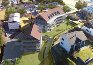 3D-Architektur-Visualisierung-Wohnsiedlung-Luftbild