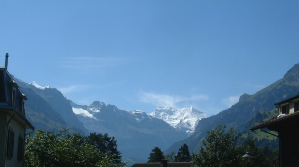 Frutigen, obere Bahnhofstrasse Aussicht