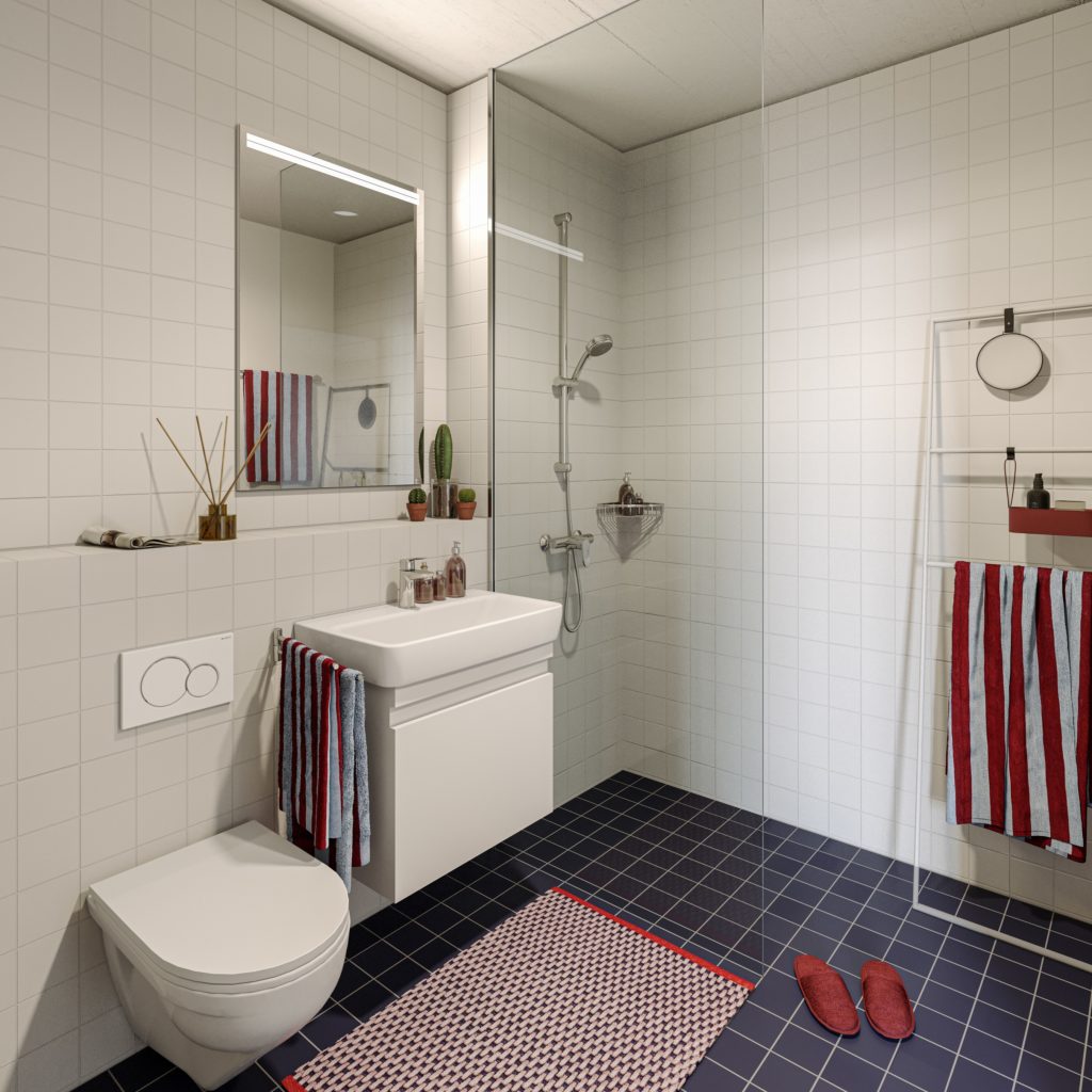 Badezimmer mit Dusche