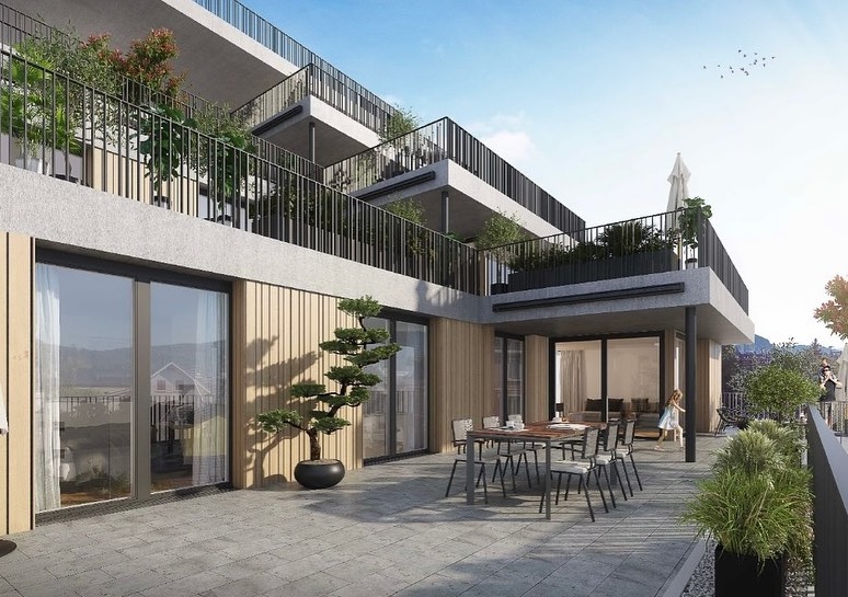 Neubau mit traumhafter Terrasse und modernem Ausbau - Wettingen, Schartenrainstr. 3.Terrasse. 2