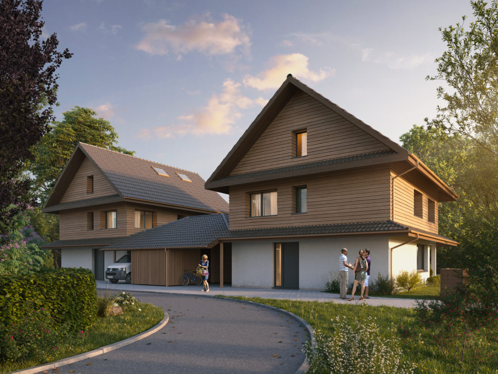 Neubau 2 Einfamilienhäuser mit 6.5 Zimmern - Aussenansicht