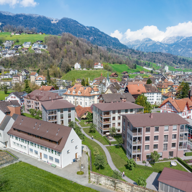 Dorf Hyyser aus der Vogelperspektive