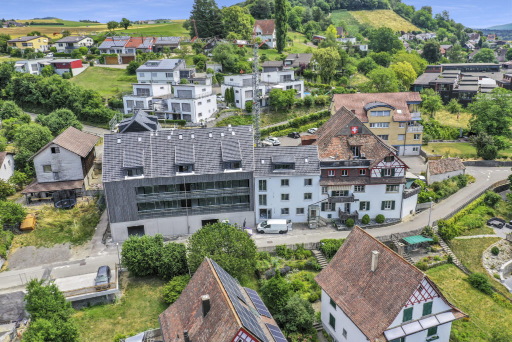 Südansicht des Neubauprojektes Steig 