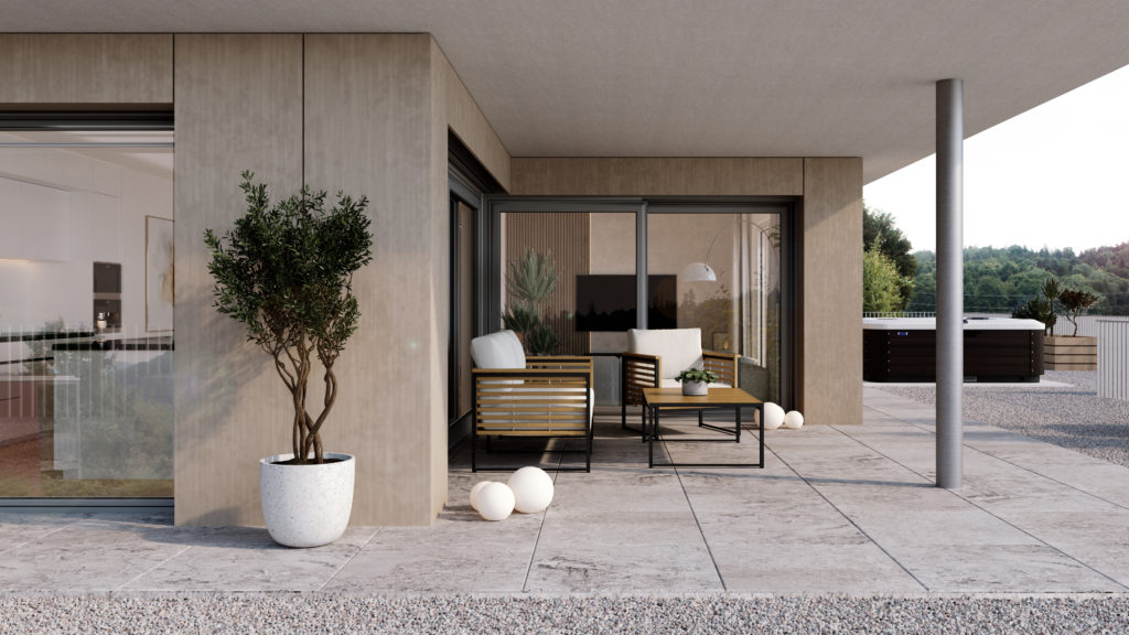 Neubau Rebhalde Lenzburg - Attika Terrasse