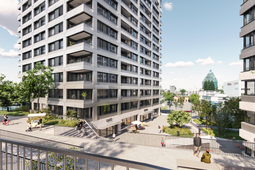 Ankündigung Erstvermietung in Muttenz (BL) - Hagnauplatz Treppe