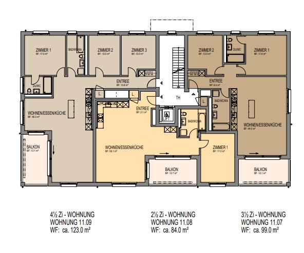 helle 4.5 Zimmer-Wohnung - Bülach Poststrasse 11. Obergeschoss