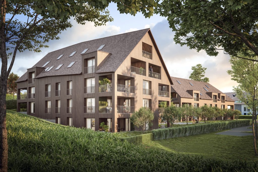 Neubau 4.5-Zimmer-Wohnung ländlich gelegen in Kloten - Visualisierung