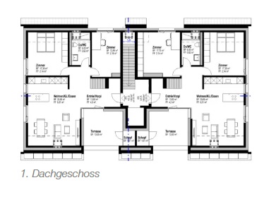 attraktive 4.5 Zimmer-Maisonette-Wohnung - Russikon, 1. Dachgeschoss