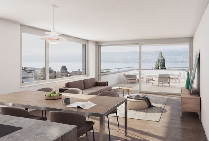 stilvolle 3.5 Zimmer-Wohnung - Meilen, Heerenstrasse 20, Wohnzimmer