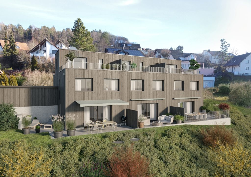 Panorama - Neubau 5.5-Zimmer-Reiheneckhaus an erhöhter Lage - Bild 2