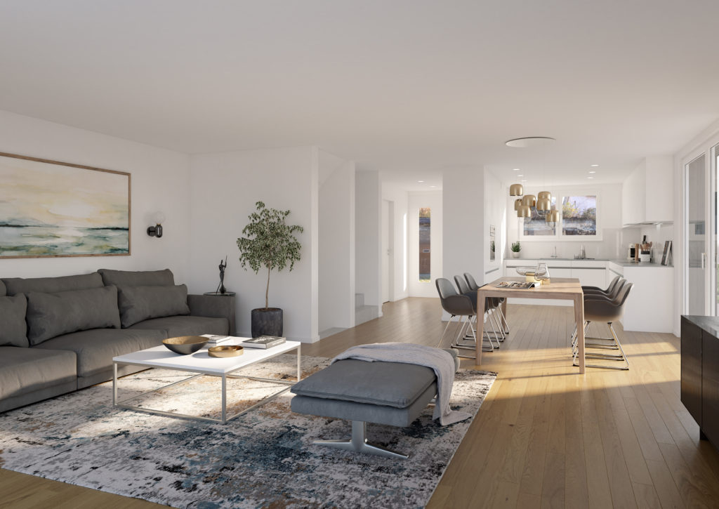 Panorama - Neubau 5.5-Zimmer-Reiheneckhaus an erhöhter Lage - Bild 3