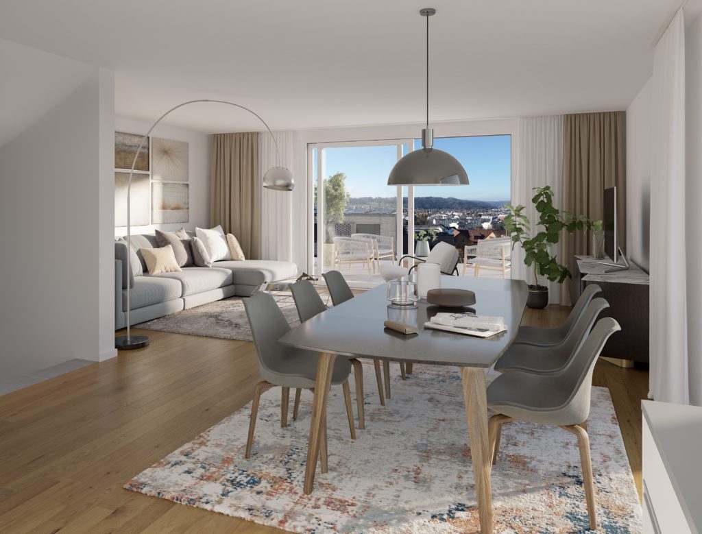 Panorama - Neubau 5.5-Zimmer-Reiheneckhaus an erhöhter Lage - Bild 4