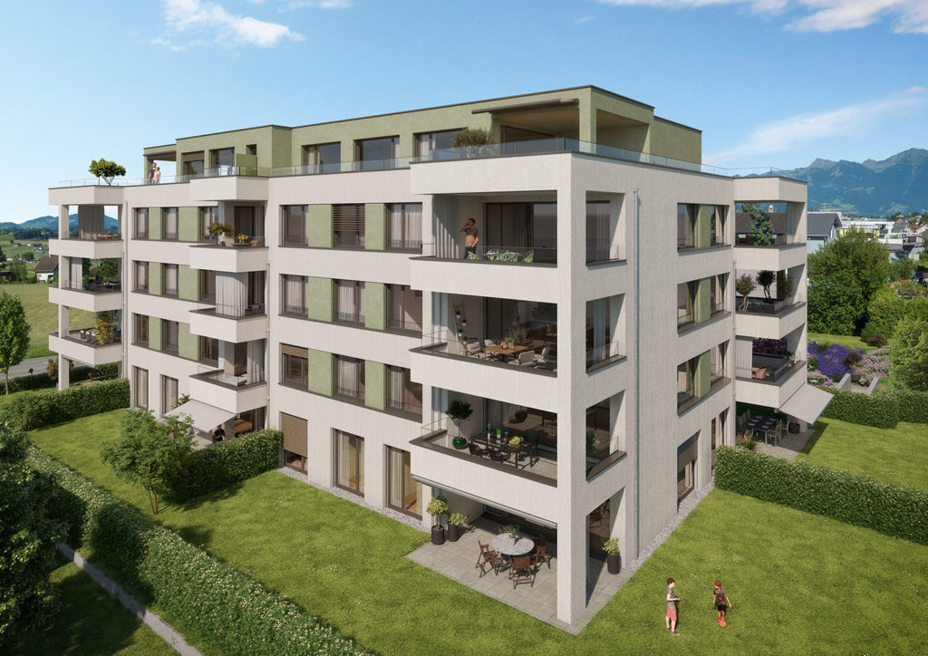 Neubau 4.5-Zimmer-Eigentumswohnung in Schübelbach - Aussenansicht