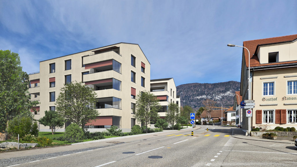 Langendorf: Neue Eigentumswohnungen - Aussenvisualisierung für Ausschreibung