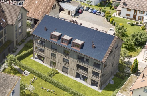 moderne 3.5 Zimmer-Gartenwohnung - Boswil Zentralstrasse 21b. Haus A Vogelsicht