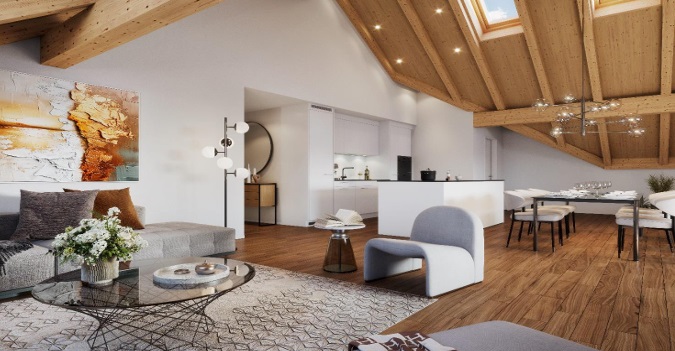 stilvolle 4.5 Zimmer-Dachwohnung - Boswil Zentralstrasse 21b. Haus B Dachwohnung
