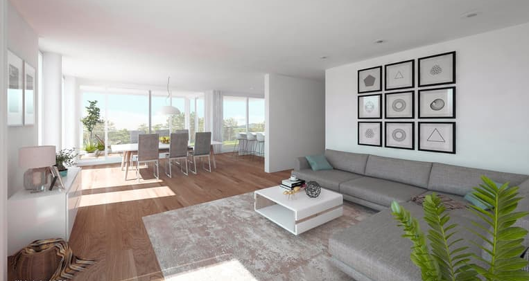 grosszügige 5.5 Zimmer-Maisonette-Gartenwohnung - Oberwil Benkenstrasse 9 Wohnzimmer