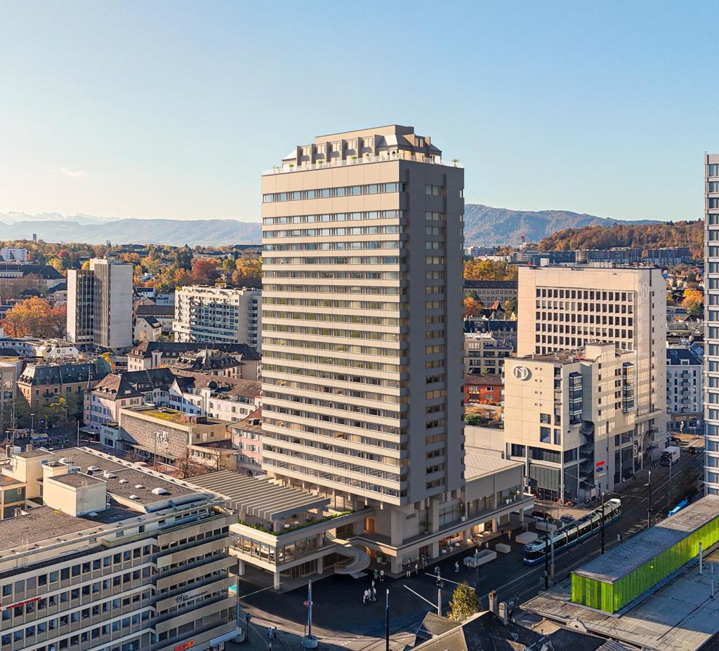 Wohnen im Architektur-Landmark Oerlikon One - Visualisierung