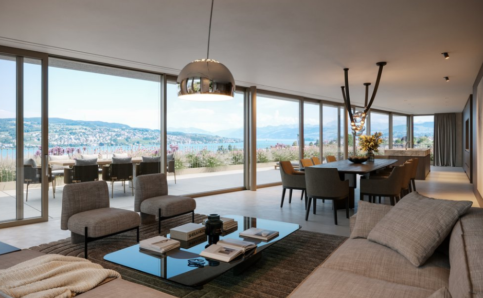 grossflächige 4.5 Zimmer-Wohnung - Thalwil Alsenhalde 12. Wohnzimmer