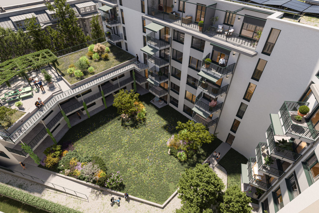 Eibe - Neubauprojekt in Alt-Wiedikon - 241014_CAVEGN-IMMOBILIEN_EIBENSTRASSE_C-EXT-02_GARDEN_HD