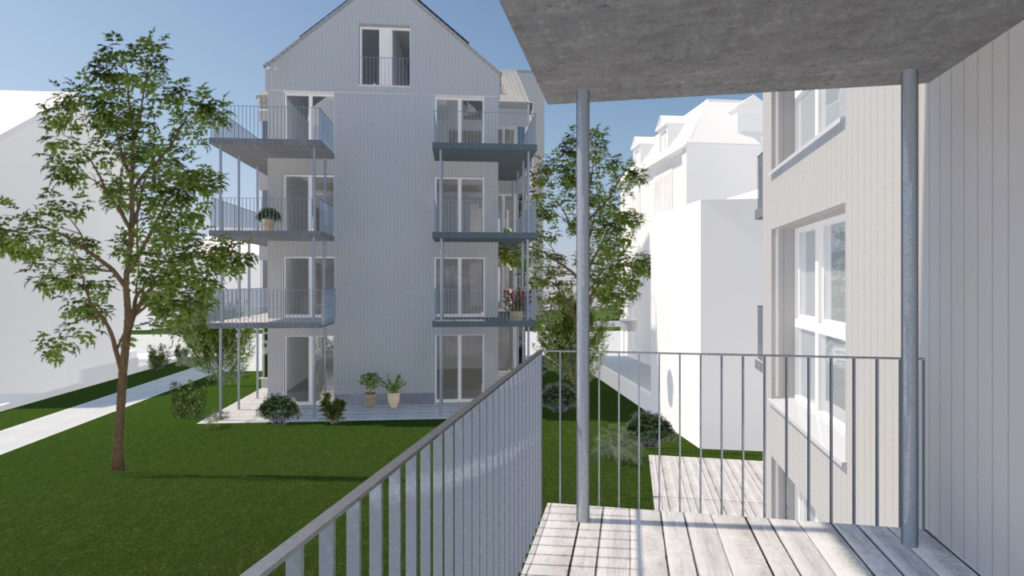 Ankündigung 1.5-Zimmer-Wohnung in Winterthur Mattenbach - 049.61.01 Realisierung Innenhof