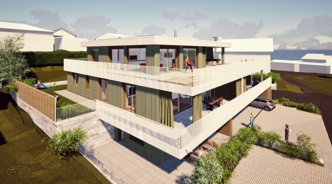 Mehrfamilienhaus mit 4 Wohneinheiten - Richterswil Feldstrasse Gartensicht hinten