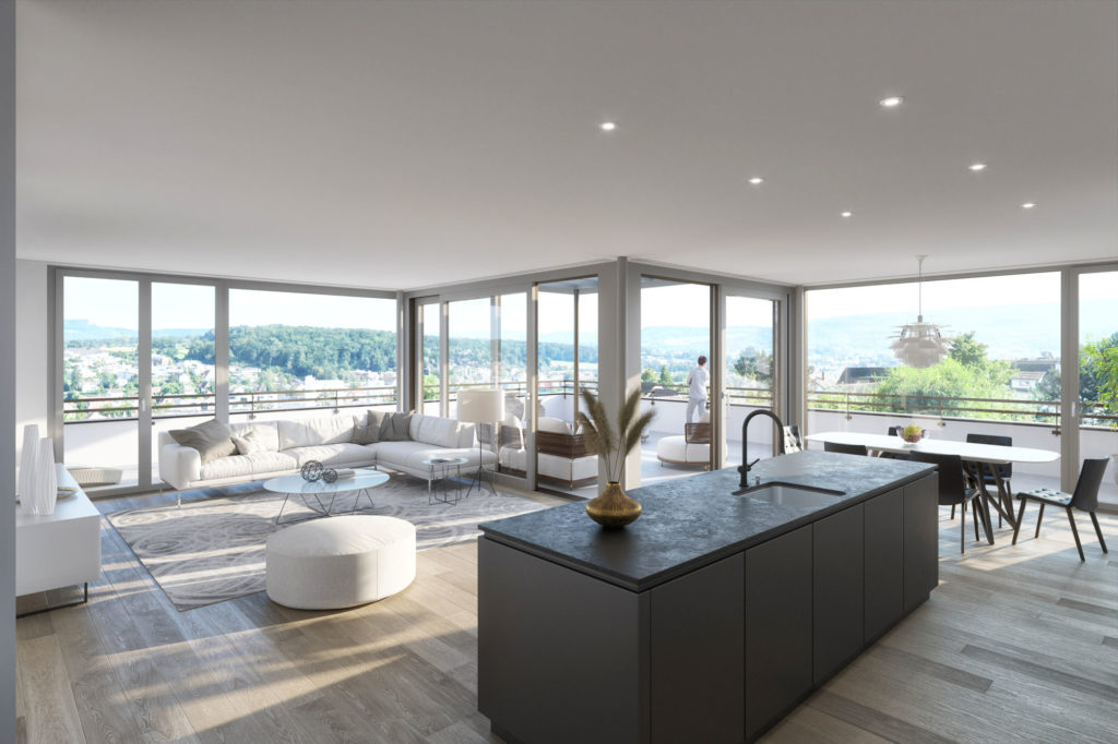 Exklusives Wohnen in Oberwil BL - Attikageschoss | Wohnung 10 | Wohn-/Esszimmer