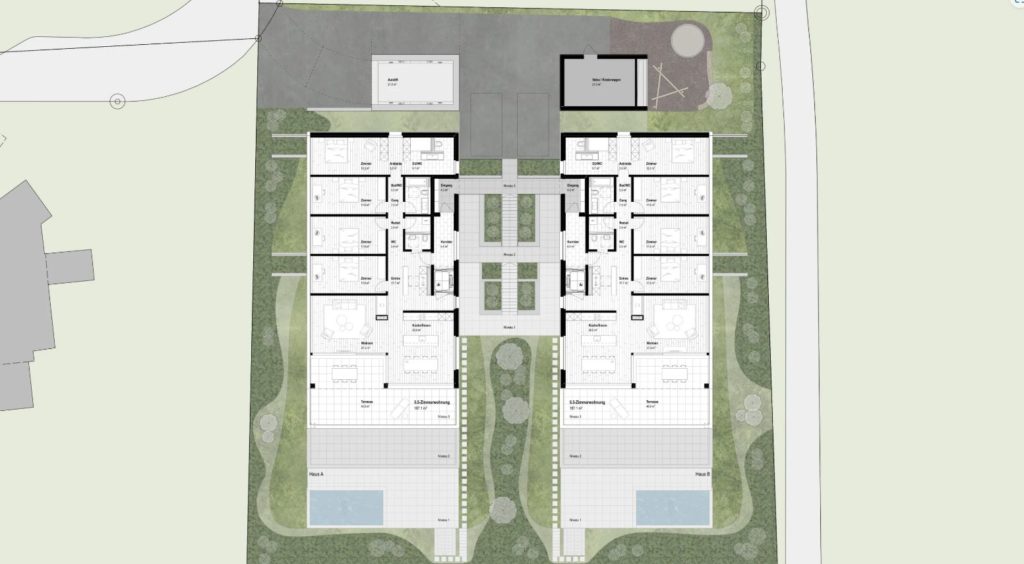 2 Terrassenhäuser mit 6 Wohneinheiten - Eich Brandegg