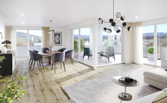 Mehrfamilienhaus mit 3 Wohneinheiten - Bubikon Pommernweg 1. Wohnzimmer