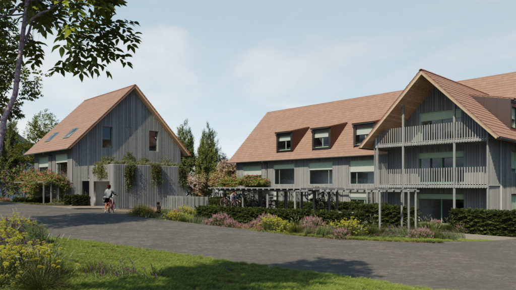 Ankündigung 4.5-Zimmer-Reihenhaus in Eiken - Aussenansicht