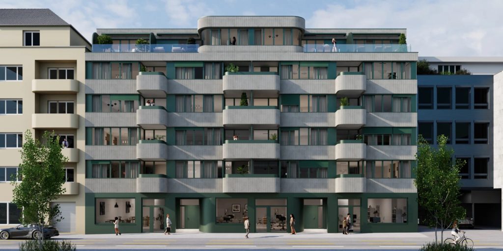 Ankündigung Neubauprojekt in Zürich-Wollishofen - Visualisierung