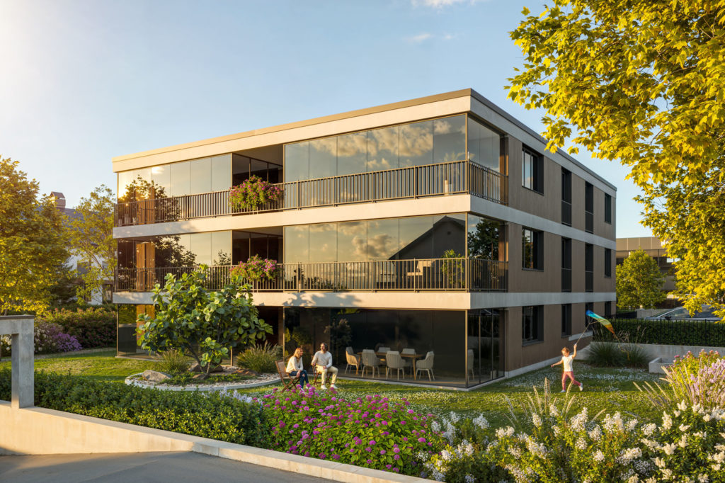 Moderne 4.5-Zimmer Gartenwohnung in Seuzach - Aussen2