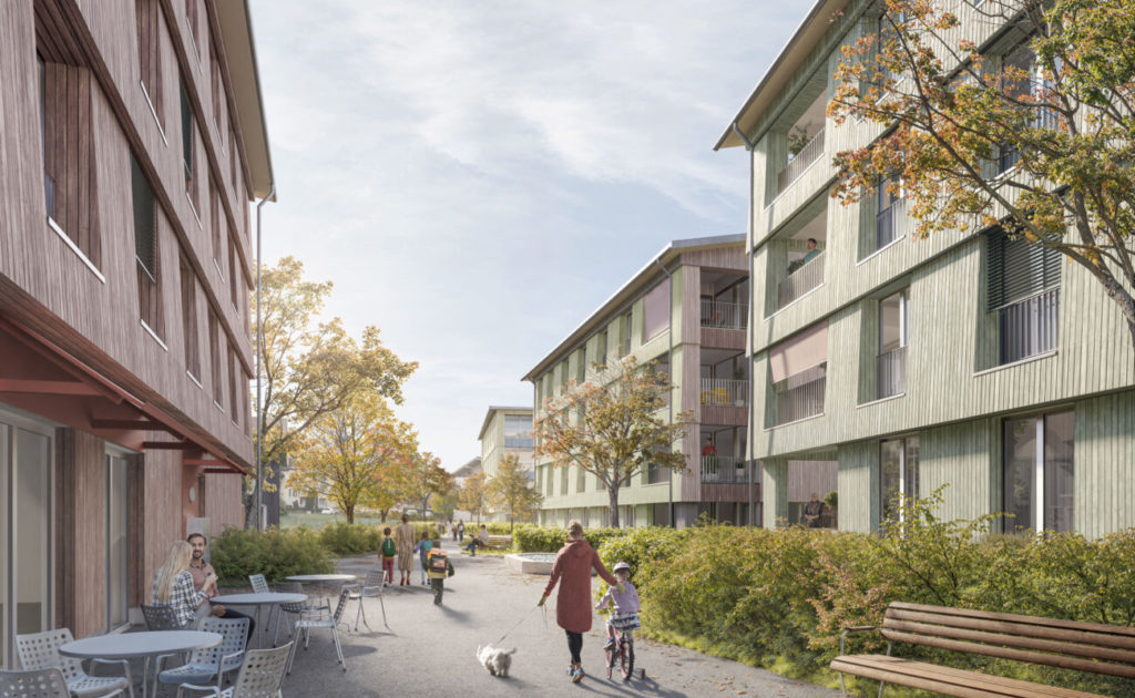 Schützenmattpark Inwil - Wohnen mit Zukunft - INW-Aussenvisu-Westansicht-1300x800