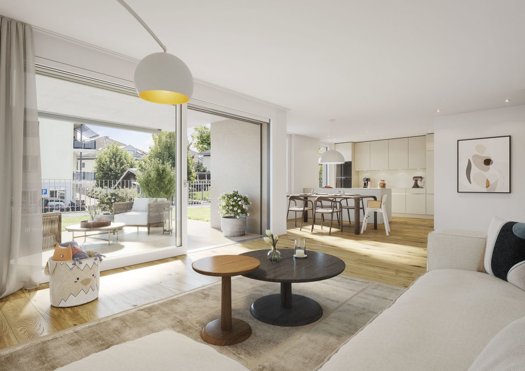 4.5-Zimmer-Wohnung zwischen Stadt und Natur - Swiss Interactive Visualisierung