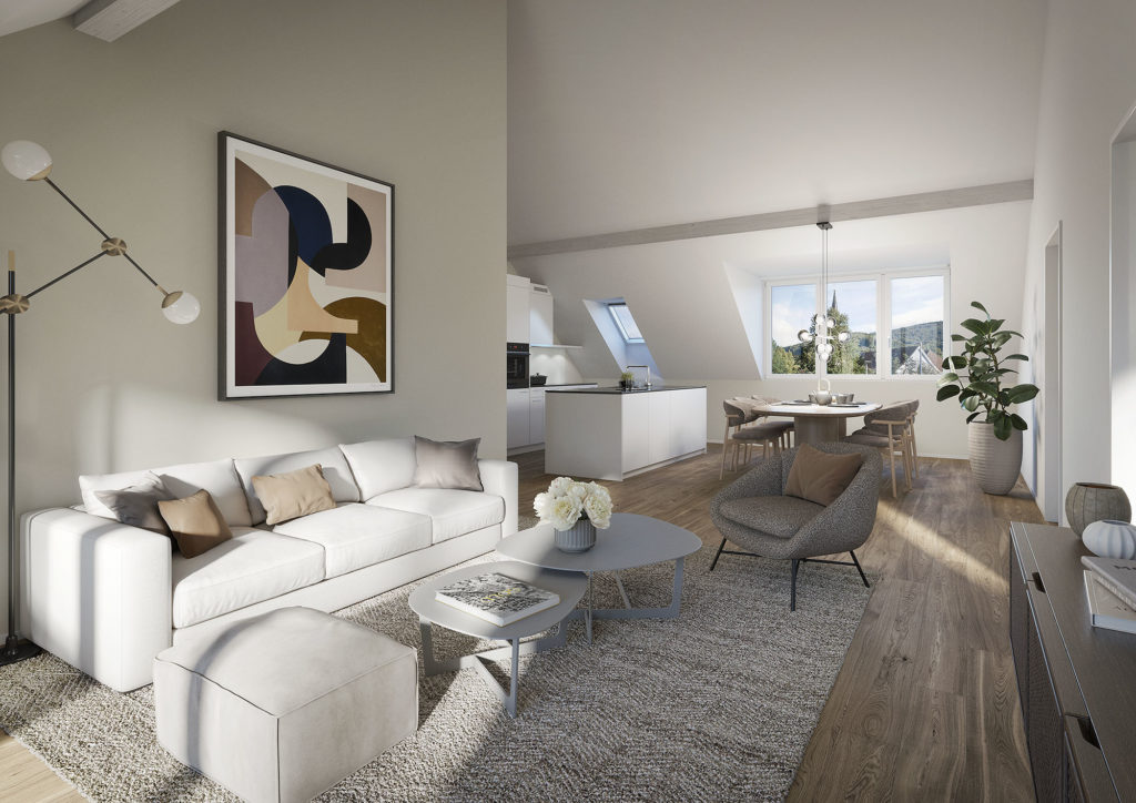 Ehrendingen: Attraktive Eigentumswohnungen - Innenvisualisierung