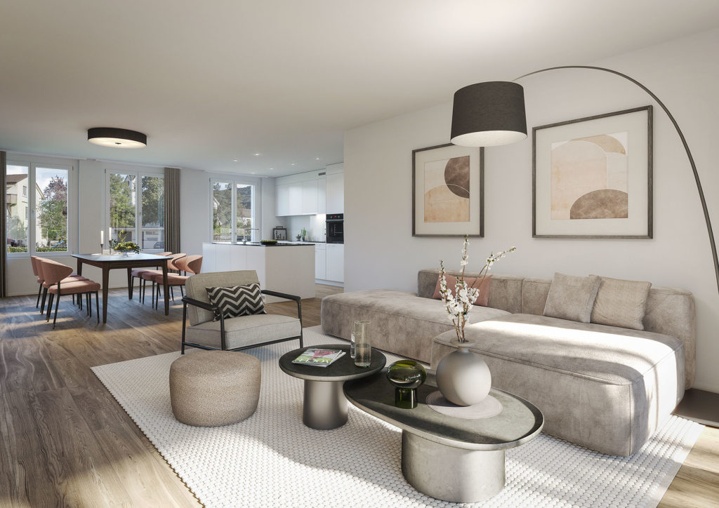 Ehrendingen: Attraktive Eigentumswohnungen - Innenvisualisierung