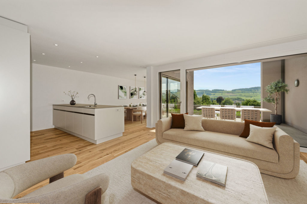 Wohnen wie im Einfamilienhaus - Wohnen, Essen, Küche