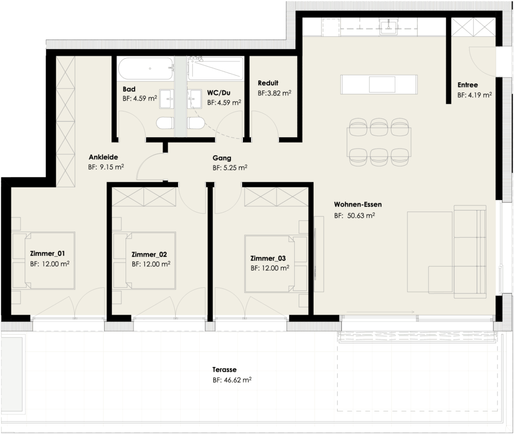 Helle 4.5-Zimmer-Terrassenwohnung in Gebenstorf - Bild 2