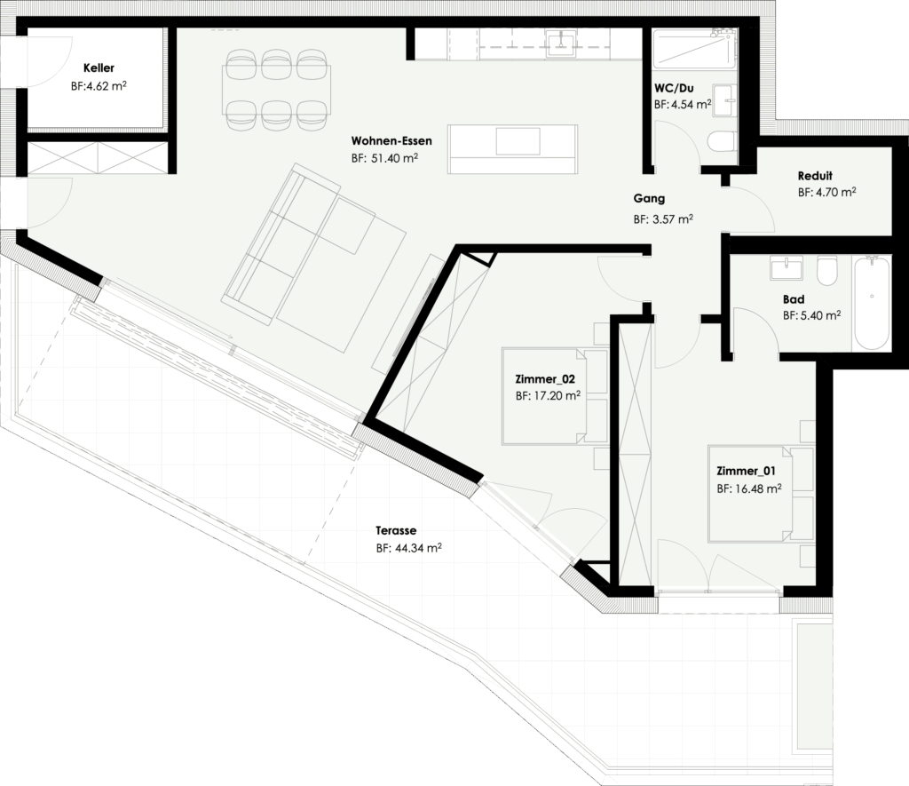 Einzigartige 3.5-Zimmer-Terrassenwohnung in Gebenstorf - Bild 2