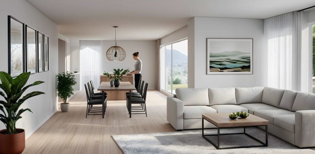 Hochwertige 4.5-Zimmer-Eigentumswohnung in Trimmis - 446_MFH Ober Gässli_Visu_Wohnen